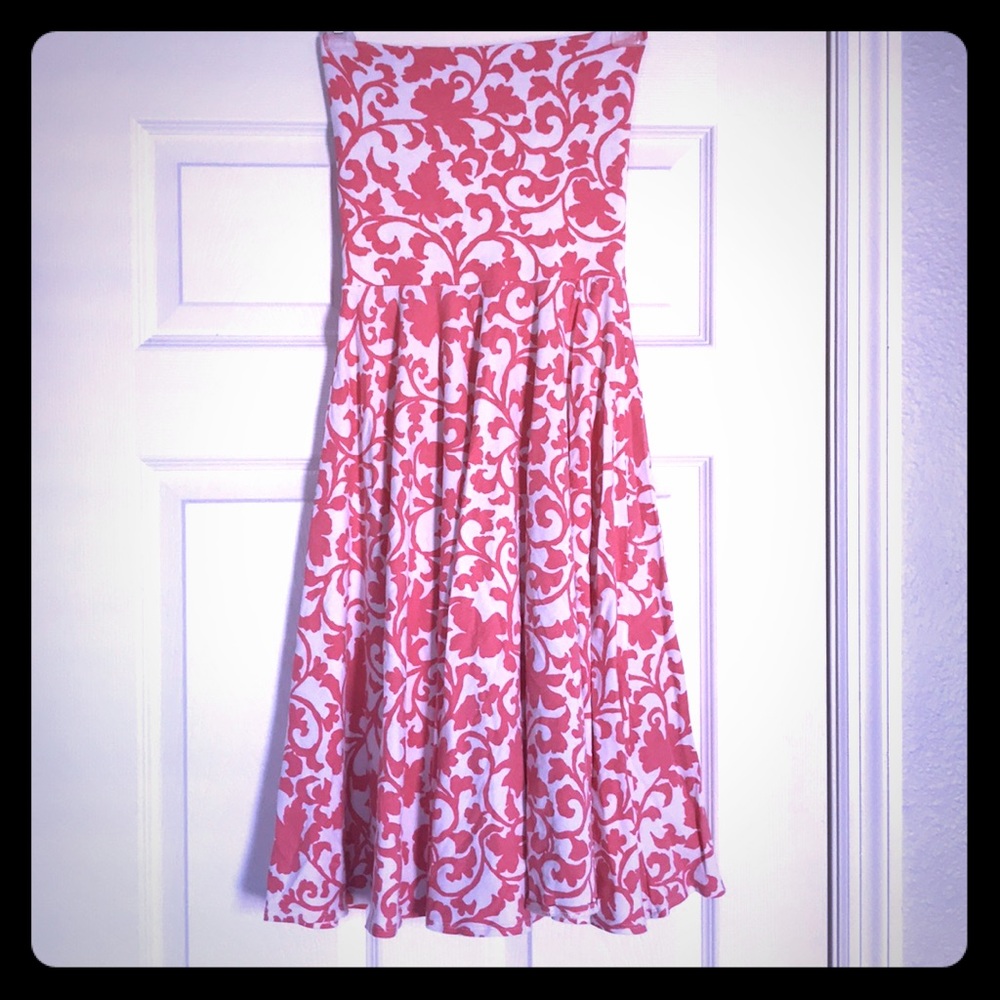 J Crew coral floral dress/skirt